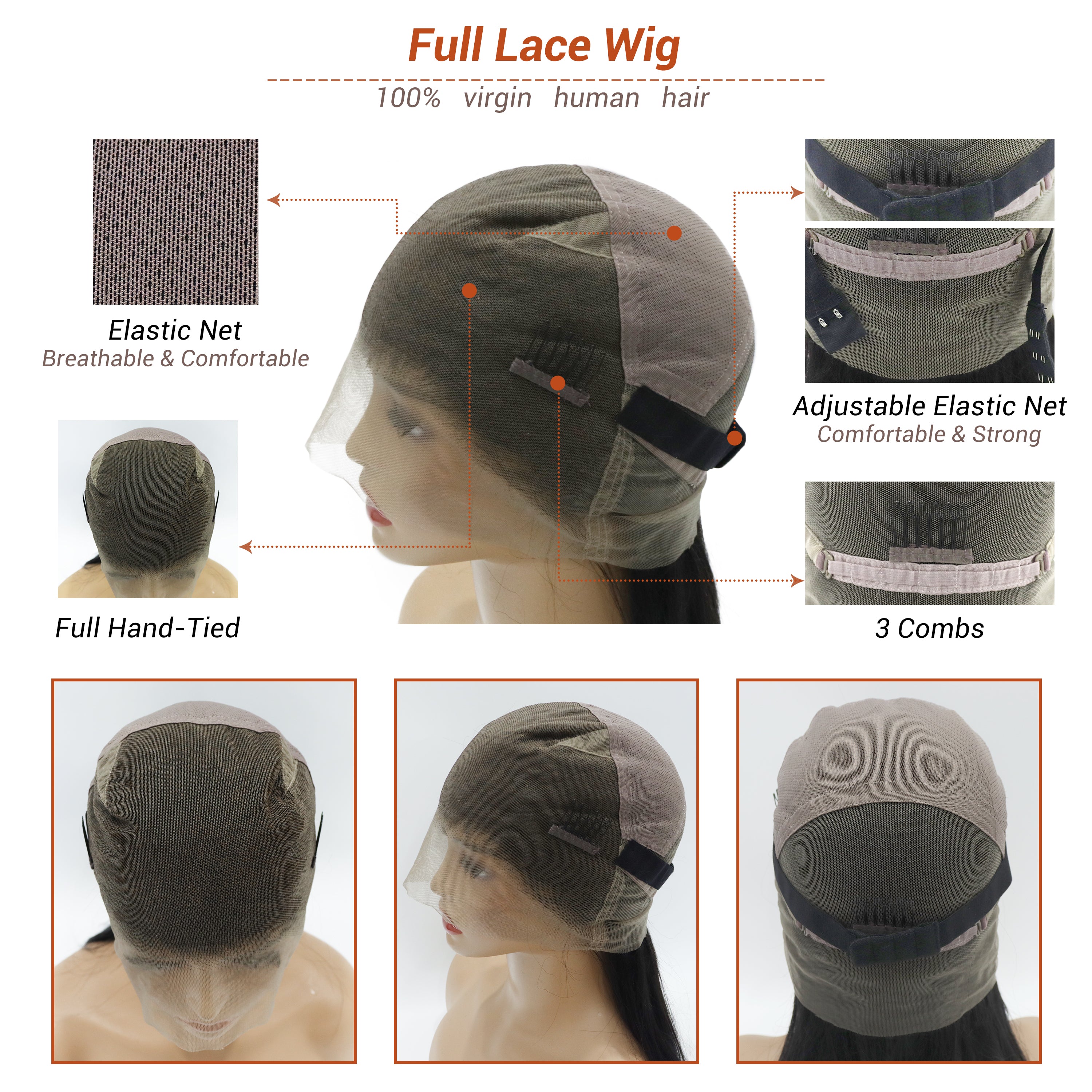 Full lace wigs application shop