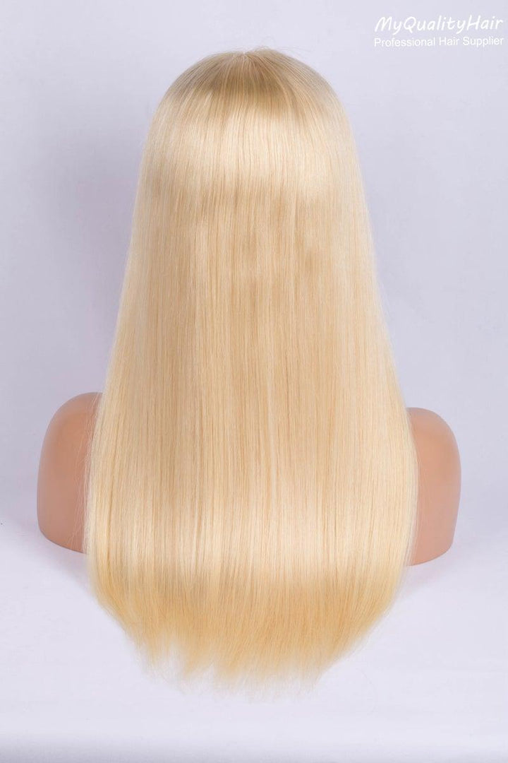 13X4 #613 Blonde Glueless Lace Front Wigs Human Hair [LW07] - myqualityhair