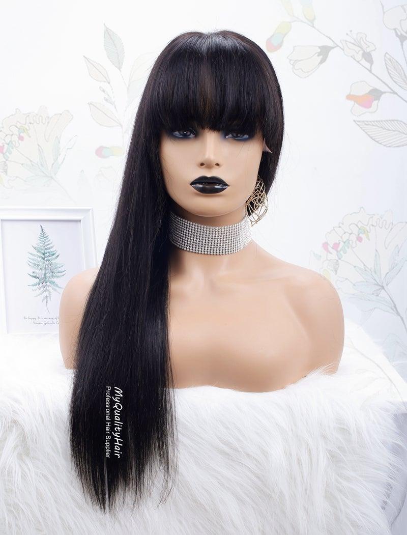 White wig with bangs hotsell