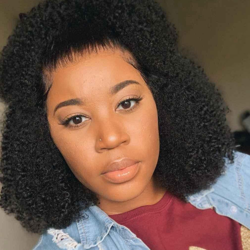 Dale Afro Kinky Curly Glueless 13X4 Full Frontal Lace Front Wigs