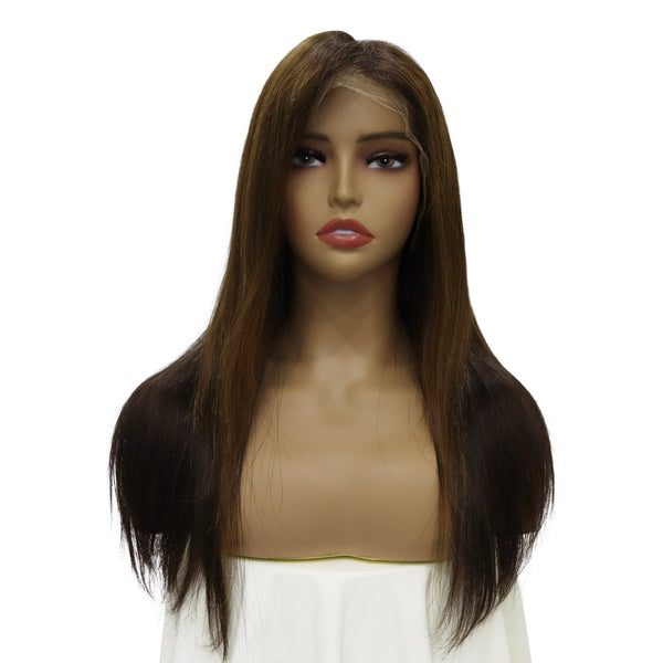Alva Ombre Brown #4#2 3D Full Frontal 13x6 HD Lace Front Wigs Human Virgin Hair Special Sale