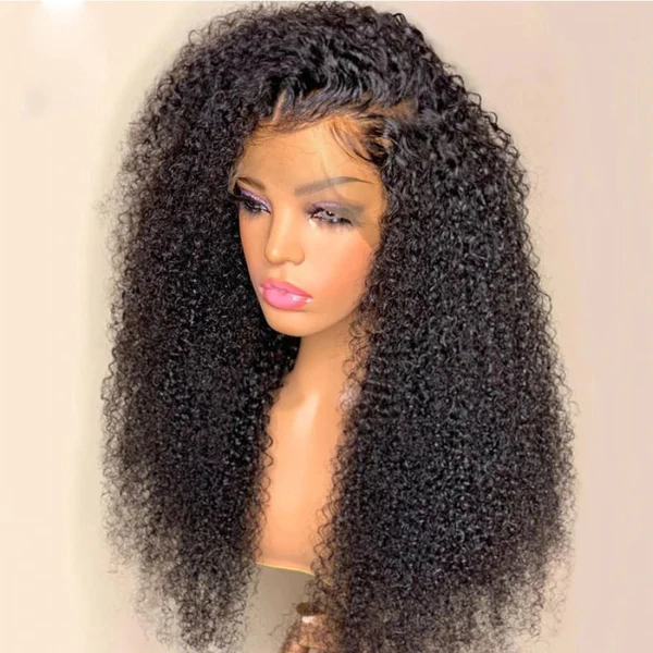 3D 13X6 Full Frontal HD Lace Clean Hairline Kinky Curly Human Hair Skin Melt Lace Wig