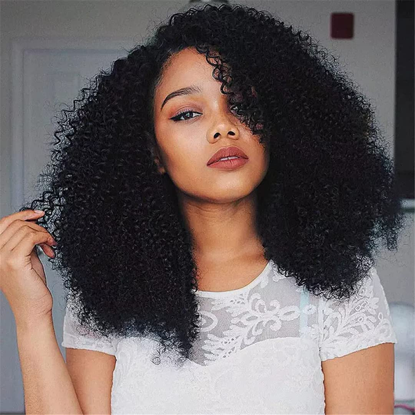 3D 13X6 Full Frontal HD Lace Clean Hairline Kinky Curly Human Hair Skin Melt Lace Wig