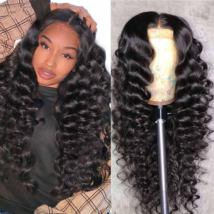 Loose Wave Full Lace Pre-plucked Hairline Human Hair Skin Melt Lace Wig