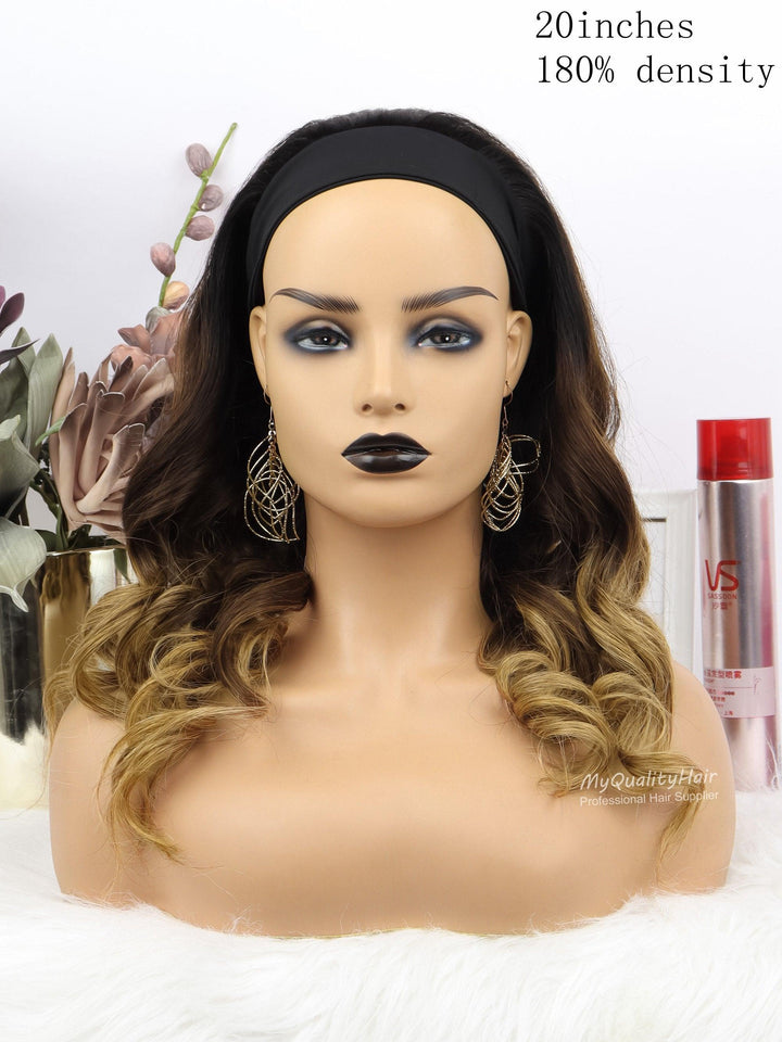 3T Ombre Color Headband Wigs Human Virgin Hair [HW38] - myqualityhair