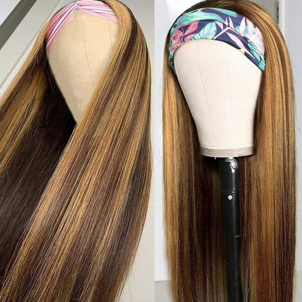 Gemma Silky Straight Ombre Headband Wig Virgin Human Hair Wig Special Sale