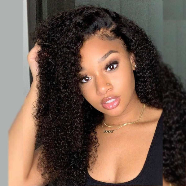 Upgraded!13X6 HD Clear Lace Clean Hairline Kinky Curly(3C-4A) Undetectable Skin Melt HD Lace Front Wig US Stock Special Sale