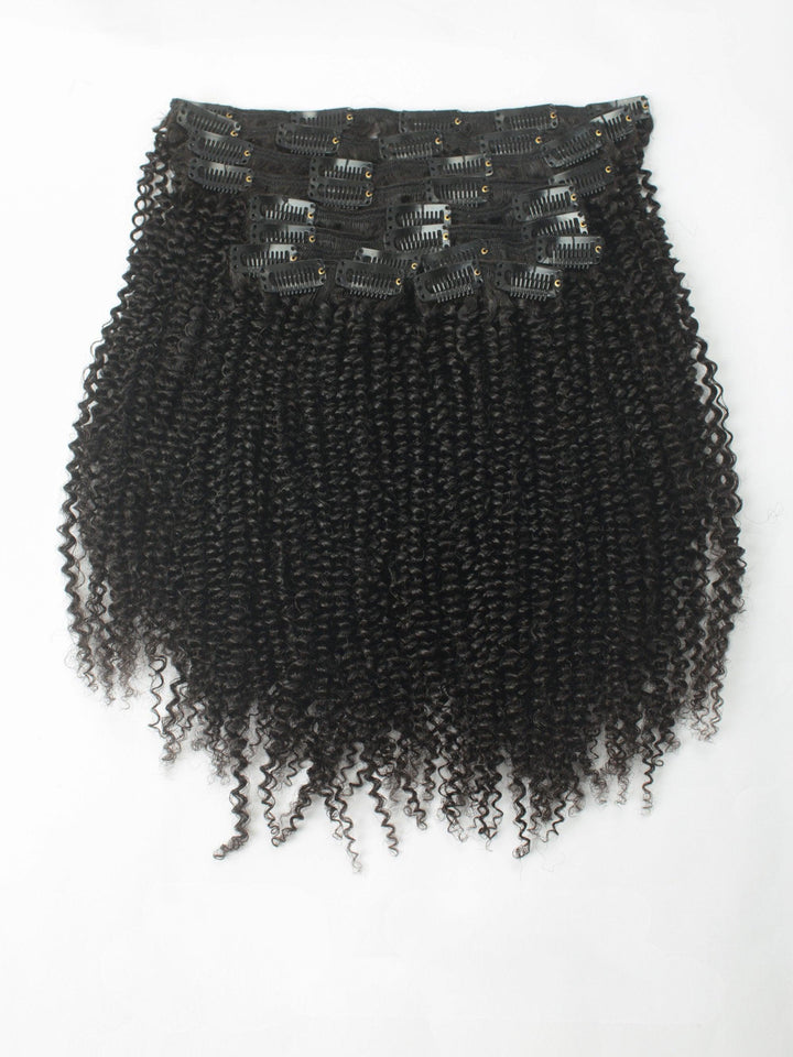 Afro Curly Clip Ins Virgin Human Hair [CI01] - myqualityhair