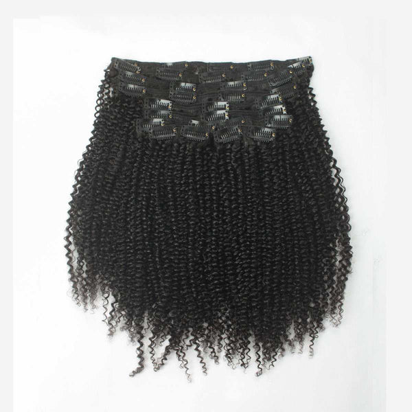 Afro Curly Clip Ins Virgin Human Hair [CI01] - myqualityhair