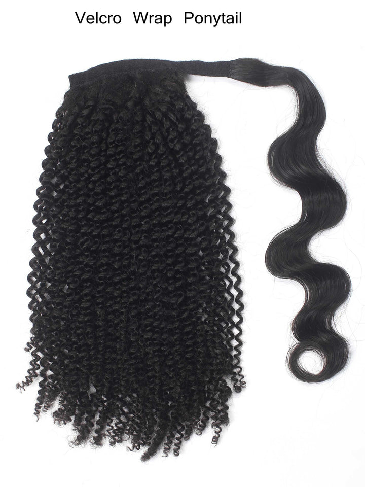 Afro Curly Ponytail Human Virgin Hair [P06] - myqualityhair