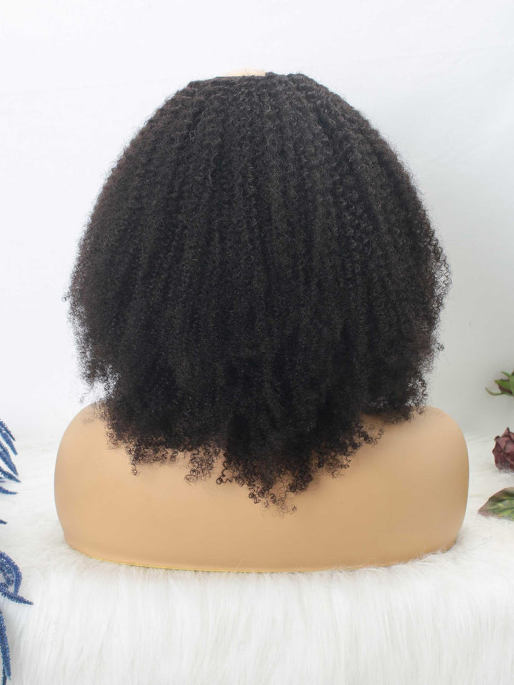 Afro Kinky Curly(4B-4C) Glueless U Part Wig Indian Virgin Human Hair [UP05] - myqualityhair