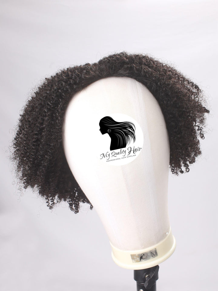 Afro Kinky Curly Half Wig Human Virgin Hair [H01] - myqualityhair