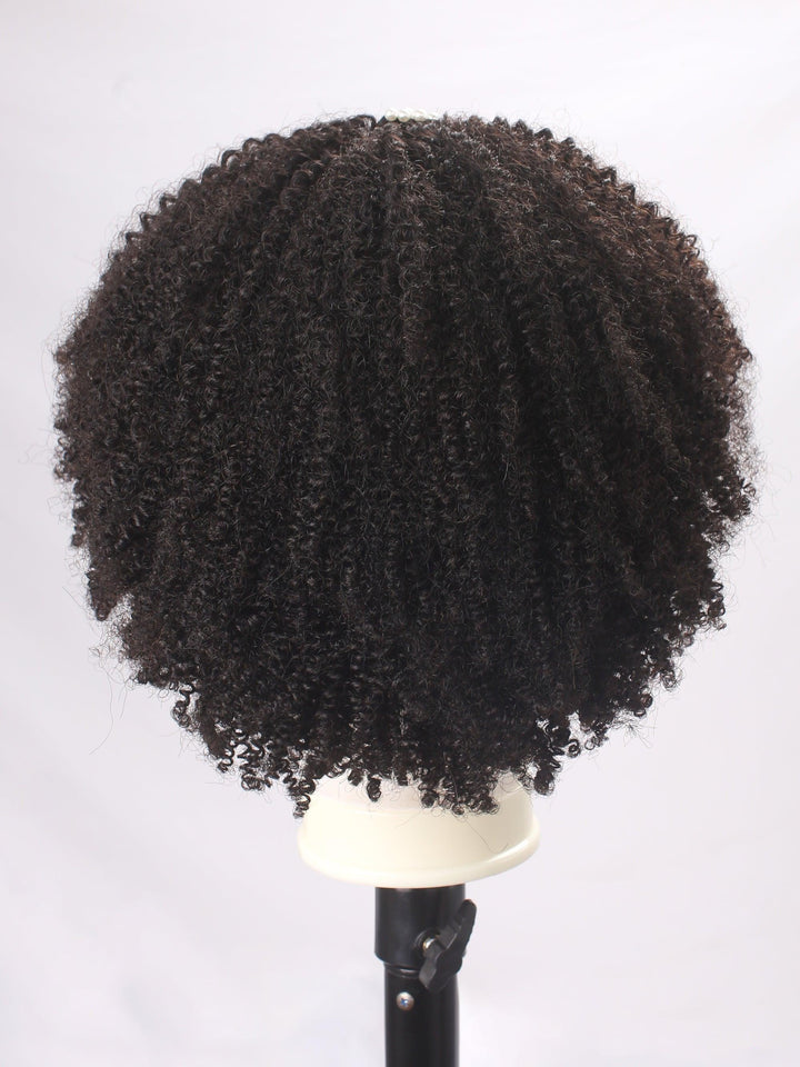 Afro Kinky Curly Half Wig Human Virgin Hair [H01] - myqualityhair