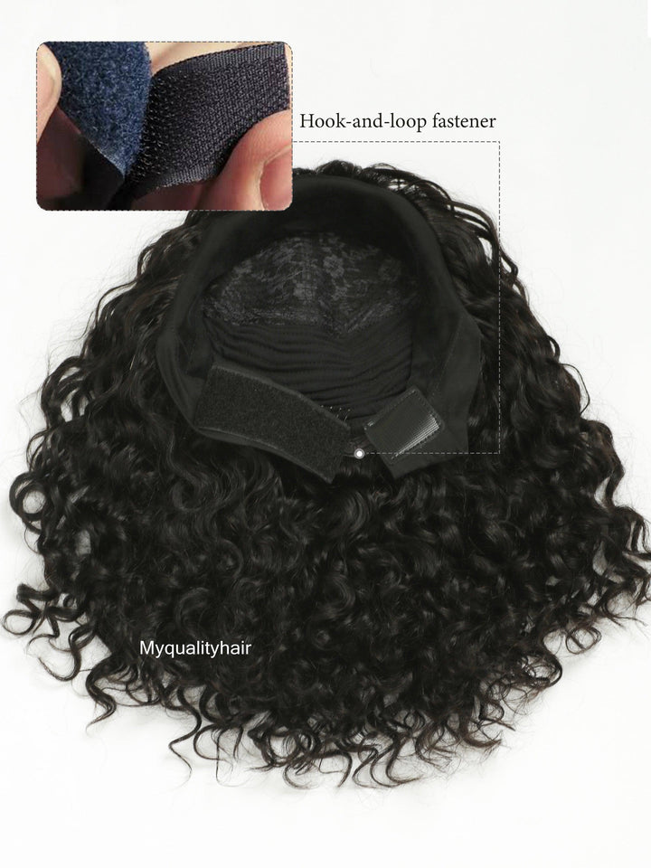 Afro Kinky Curly With Bangs Virgin Human Hair Headband Wigs [HW21] - myqualityhair