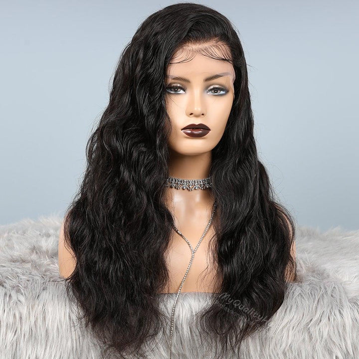 Body Wave 13X6 Glueless Lace Front Wig Indian Virgin Hair [LW02] - myqualityhair
