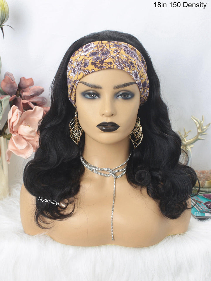 Body Wave Beginner Friendly Headband Wig Virgin Human Hair Wigs [HW02] - myqualityhair