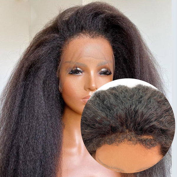 4C Edges| Natural Hair Wig| 13x6 Lace Front Pre-plucked Virgin Human Hair [HE01]