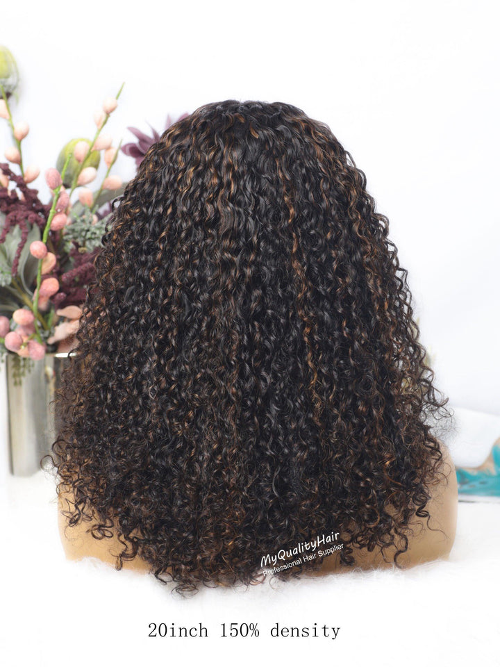 Dip #30 Gorgeous Long Curly Headband Wigs Human Virgin Hair [HW28] - myqualityhair