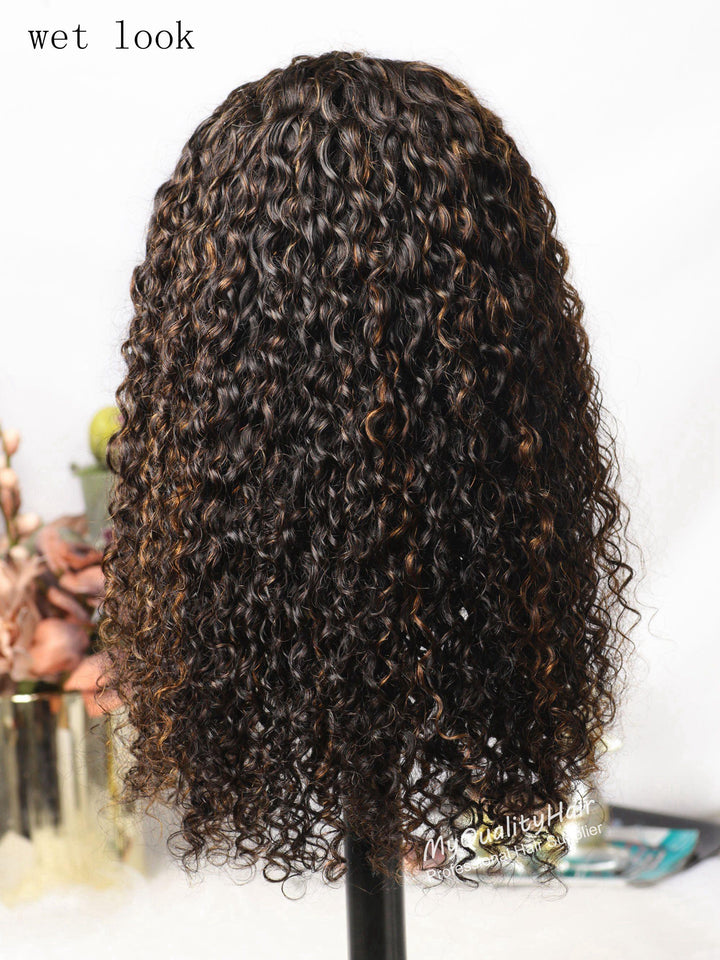 Dip #30 Gorgeous Long Curly Headband Wigs Human Virgin Hair [HW28] - myqualityhair