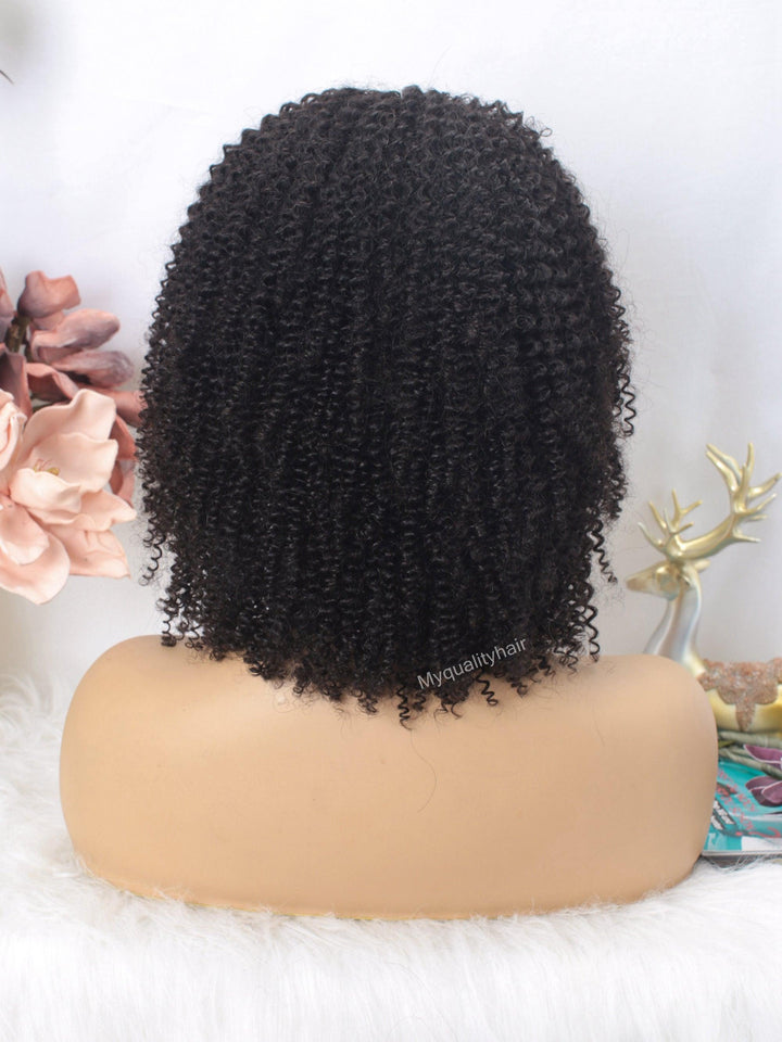 Headband Wig Afro Kinky Curly(4B-4C) Beginner Friendly Virgin Human Hair Wigs [HW03] - myqualityhair