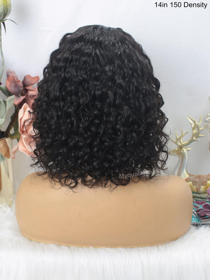 Headband Wig Curly Bob Wigs Beginner Friendly Virgin Human Hair [HW06] - myqualityhair