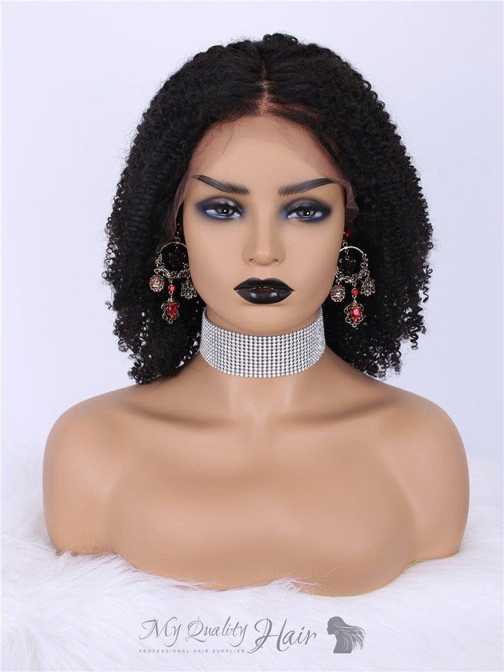 [JOY]-Afro Kinky Curly Glueless 13X6 Lace Front Wigs Human Virgin Hair[LW17] - myqualityhair