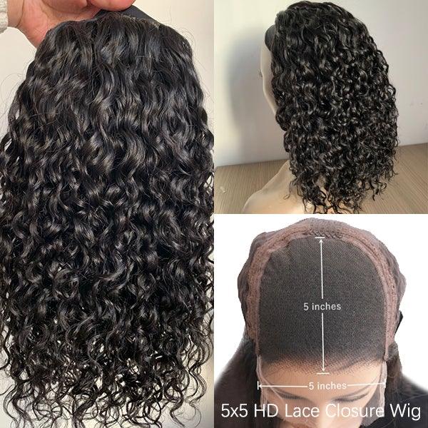 Juicy Curly Bob Undetectable HD 5x5 Glueless Lace Closure Wig Skin Melt Wig [HC06] - myqualityhair