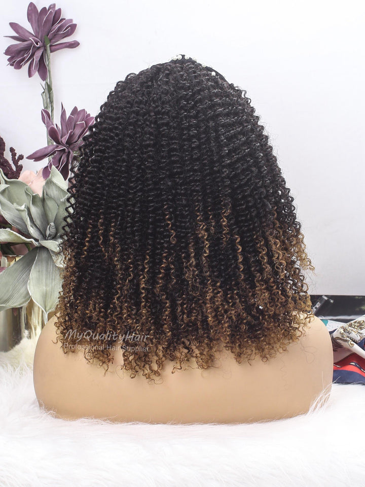 Kie RaShon Collection Kinky Curly Headband Wigs Human Virgin Hair [HW23] - myqualityhair