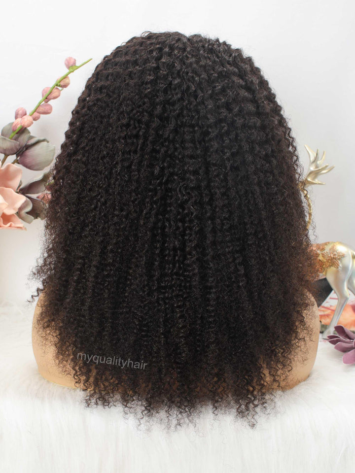 Kinky Curly(3C-4A) Beginner Friendly Headband Wig Virgin Human Hair Wigs [HW10] - myqualityhair