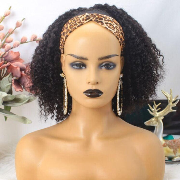 Kinky Curly Bob Wigs Beginner Friendly Headband Wig Virgin Human Hair [HW13] - myqualityhair