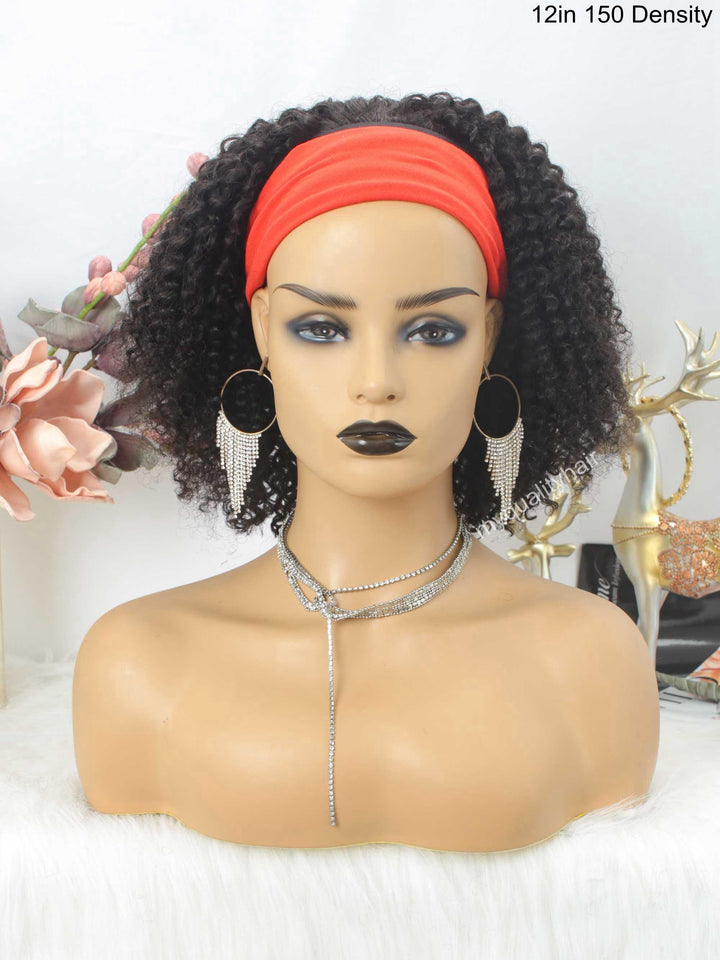 Kinky Curly Bob Wigs Beginner Friendly Headband Wig Virgin Human Hair [HW13] - myqualityhair