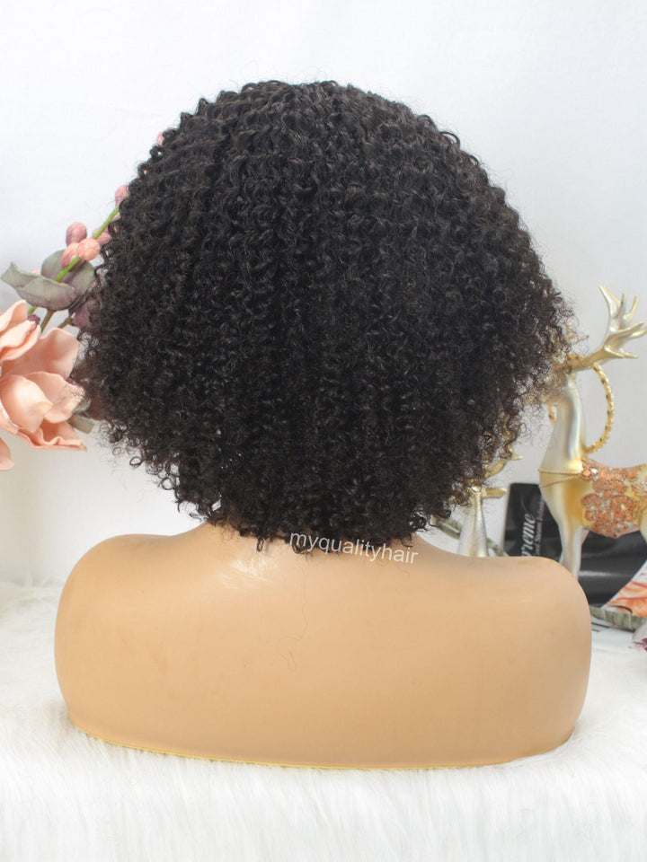 Kinky Curly Bob Wigs Beginner Friendly Headband Wig Virgin Human Hair [HW13] - myqualityhair