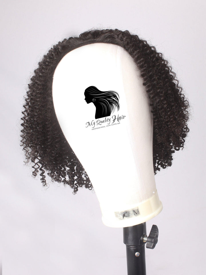 Kinky Curly Half Wig Human Virgin Hair [H02] - myqualityhair