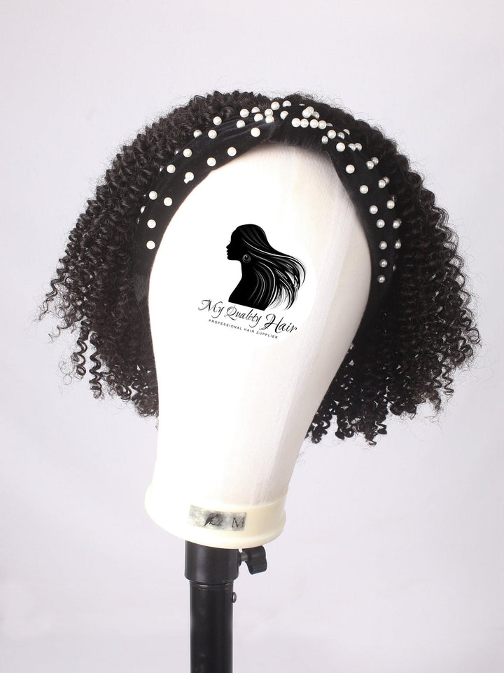 Kinky Curly Half Wig Human Virgin Hair [H02] - myqualityhair