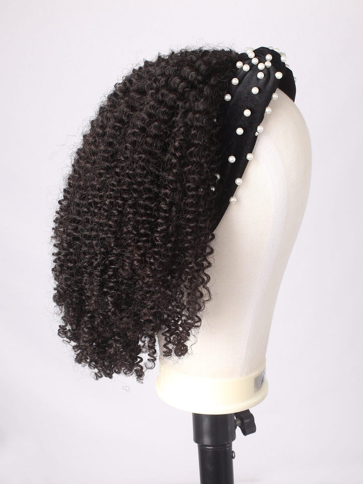 Kinky Curly Half Wig Human Virgin Hair [H02] - myqualityhair