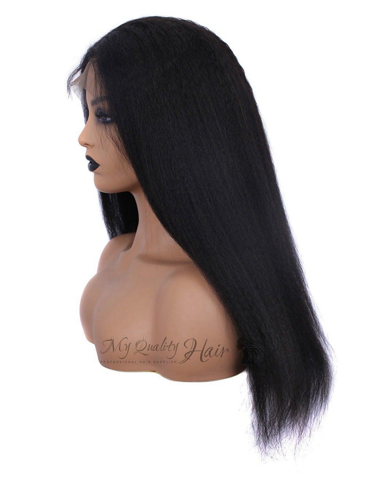 Kinky Straight 13X6 Glueless Lace Front Wigs Pre-Plucked [LW04] - myqualityhair