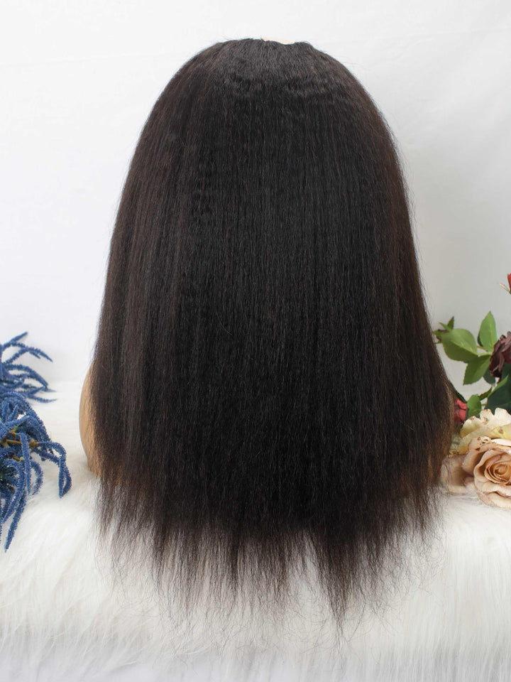 Kinky Straight Glueless U Part Wig Indian Virgin Human Hair [UP03] - myqualityhair