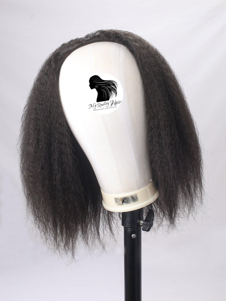 Kinky Straight Half Wig Human Virgin Hair [H03] - myqualityhair