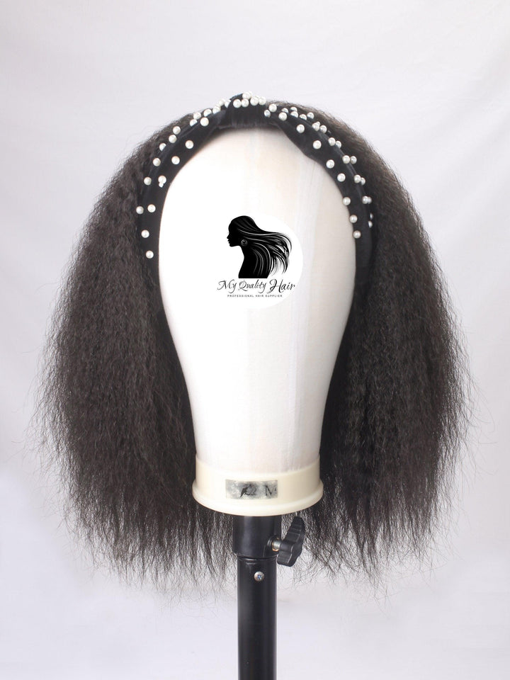 Kinky Straight Half Wig Human Virgin Hair [H03] - myqualityhair