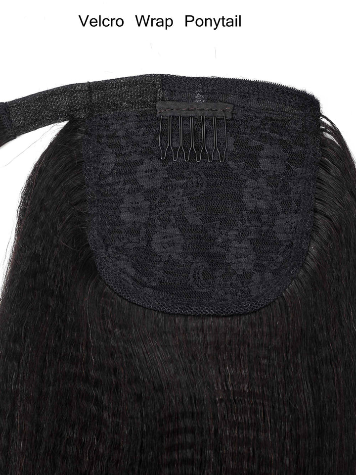 Light Yaki Ponytail Human Virgin Hair [P07] - myqualityhair