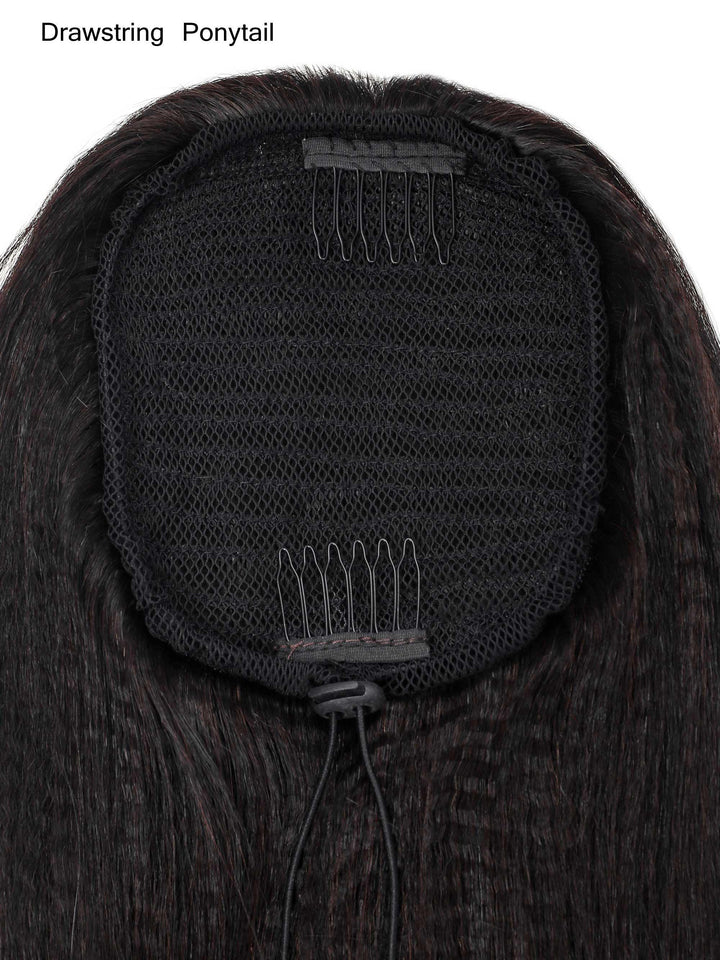 Light Yaki Ponytail Human Virgin Hair [P07] - myqualityhair