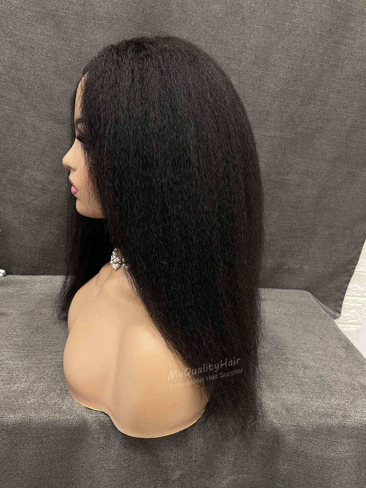 No Leave Out No Lace No Gel Kinky Straight V Part Wigs [VP03] - myqualityhair
