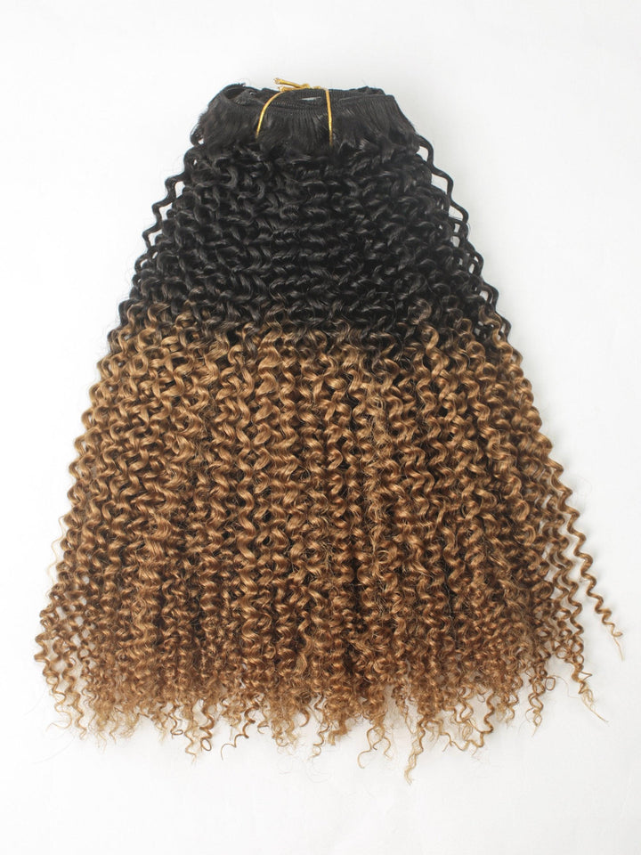 Ombre 1B/27 Afro Curly Clip Ins Virgin Human Hair [CI05] - myqualityhair