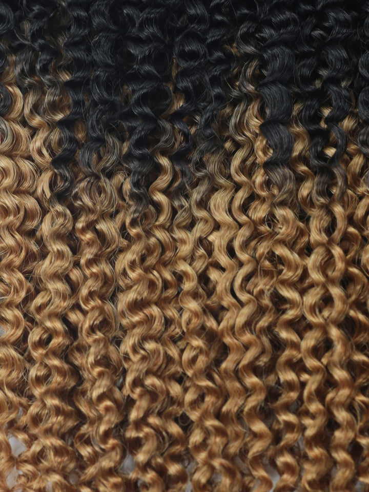 Ombre 1B/27 Kinky Curly Clip Ins Virgin Human Hair [CI07] - myqualityhair