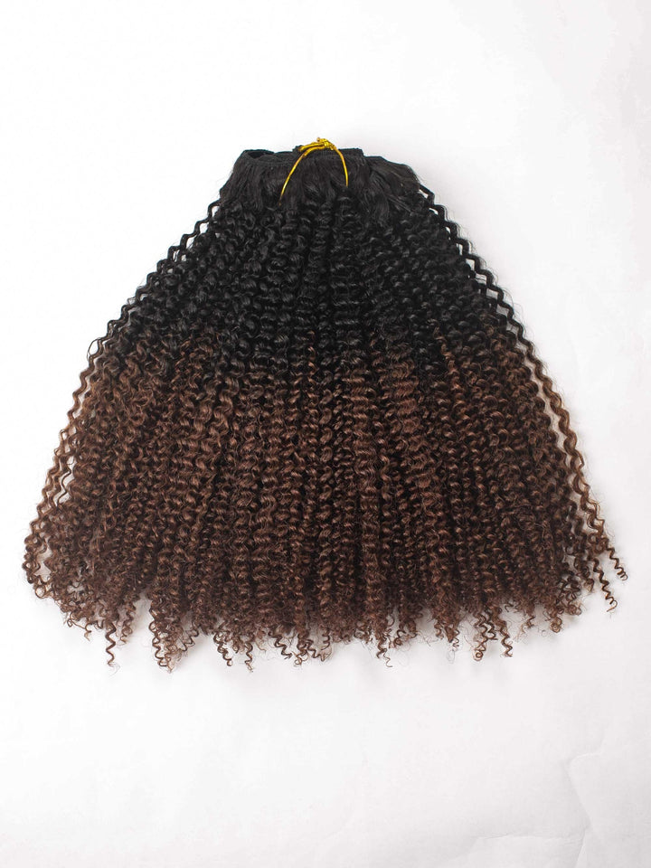 Ombre 1B/30 Afro Curly Clip Ins Virgin Human Hair [CI06] - myqualityhair