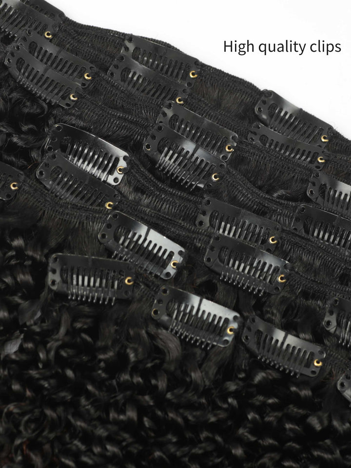 Ombre 1B/30 Kinky Curly Clip Ins Virgin Human Hair [CI08] - myqualityhair