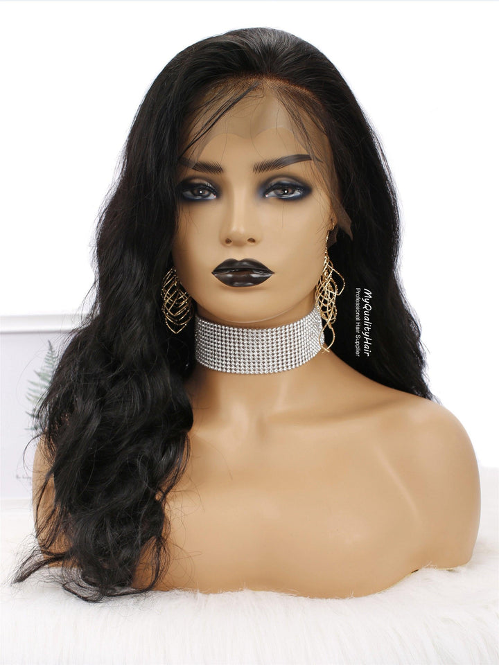 Pre-Plucked Body Wave Glueless 360 Lace Frontal Wig Indian Virgin Hair [ILW02] - myqualityhair