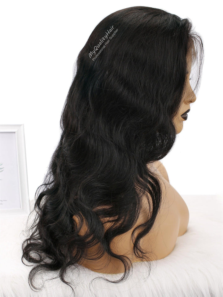 Pre-Plucked Body Wave Glueless 360 Lace Frontal Wig Indian Virgin Hair [ILW02] - myqualityhair