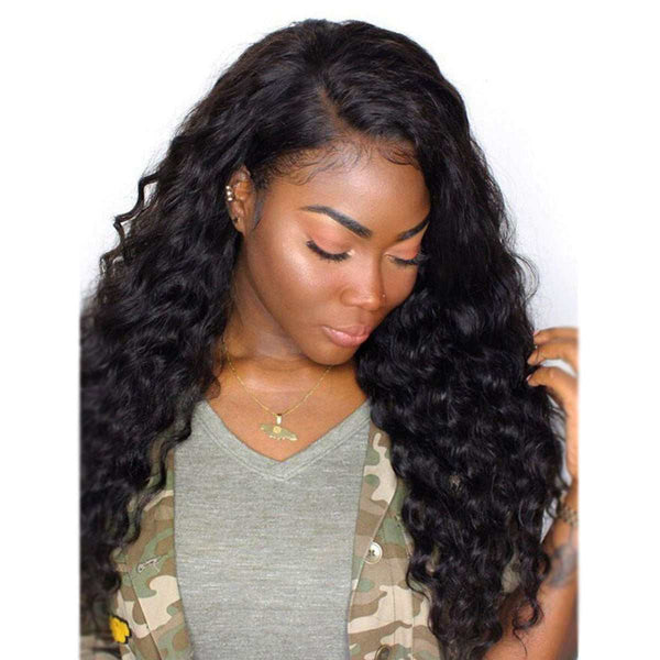 Sexy Loose Wave Pre-Plucked Glueless 360 Lace Frontal Wig Indian Virgin Hair [ILW17] - myqualityhair
