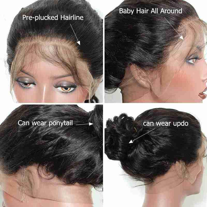 Silk Press Soft Kinky Straight Bob Texture 360 Lace Frontal Wigs [ILW09] - myqualityhair